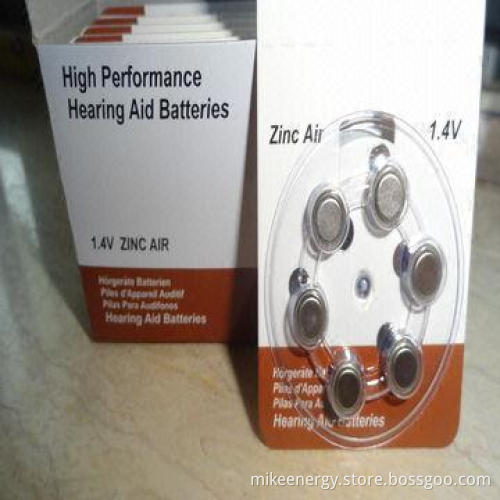 Zinc Air Hearing AID Battery with 1.4V Voltage and 170mAh Capacity